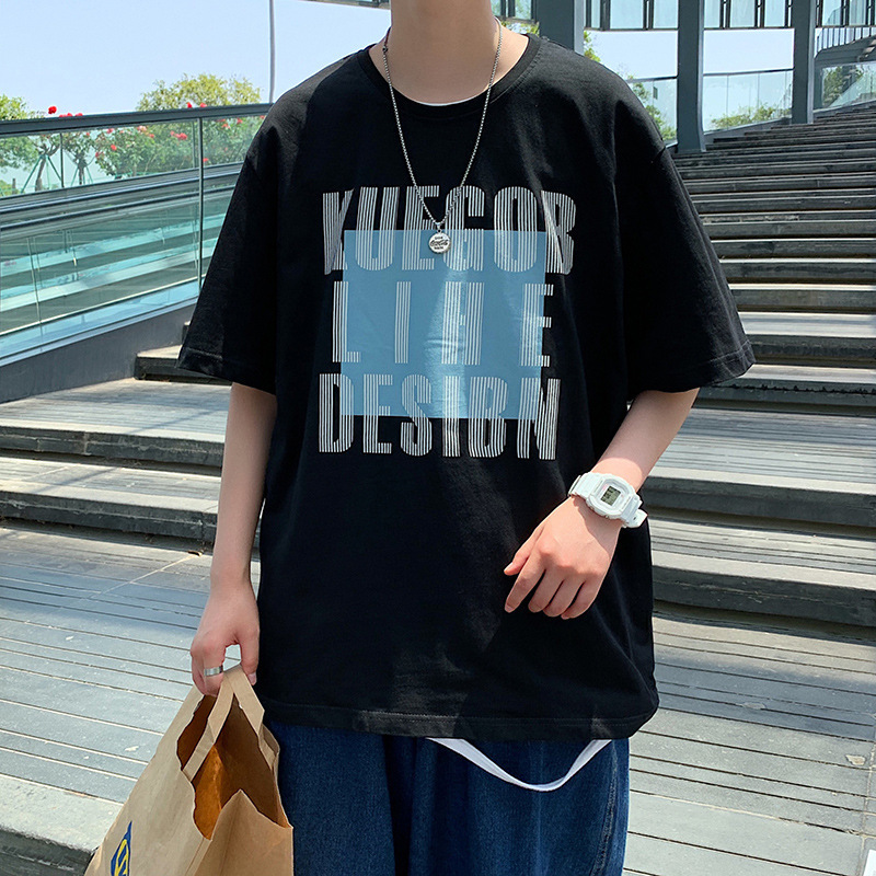 Casual loose T-shirt (M-4XL T260 black) [Please contact customer service to confirm the shipping size after placing an order]]