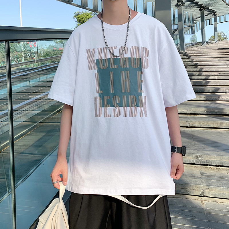 Casual loose T-shirt (M-4XL T260 white) [Please contact customer service to confirm the shipping size after placing an order]]