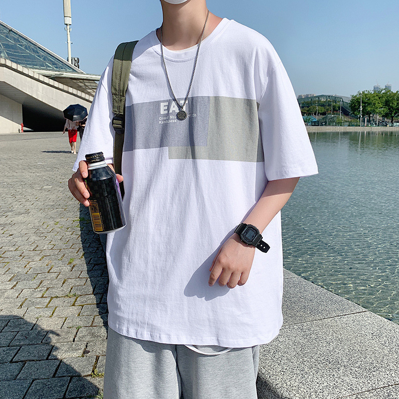 Casual loose T-shirt (M-4XL T358 white) [Please contact customer service to confirm the shipping size after placing an order]]