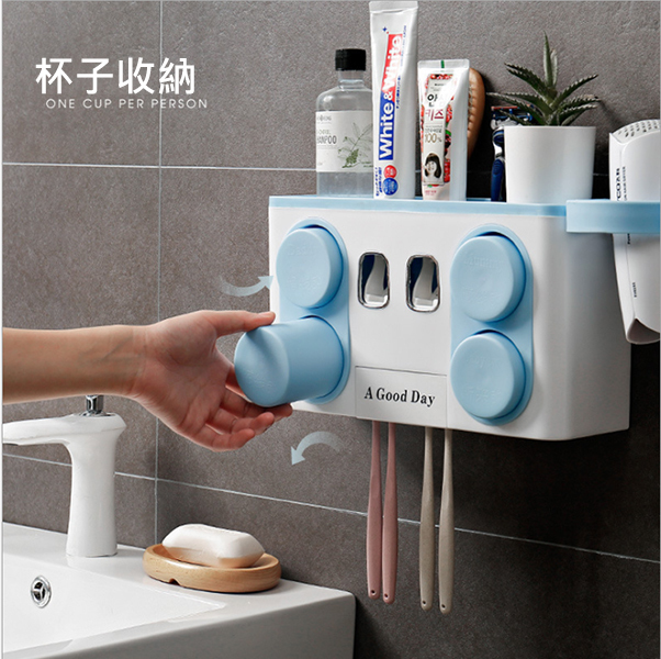 JK Korea multi-functional non-punching toilet wall-mounted toothbrush rack (J0327)