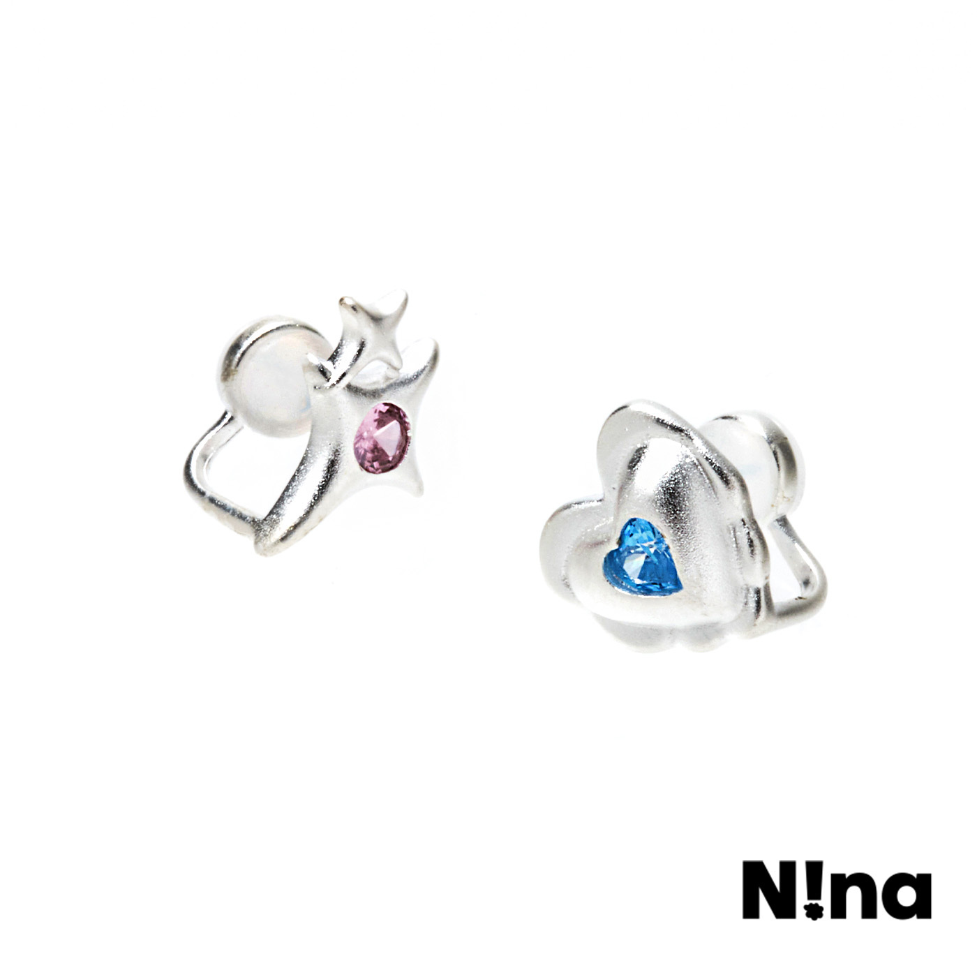 平價飾品,Nina聯名款,愛心,夾式耳環