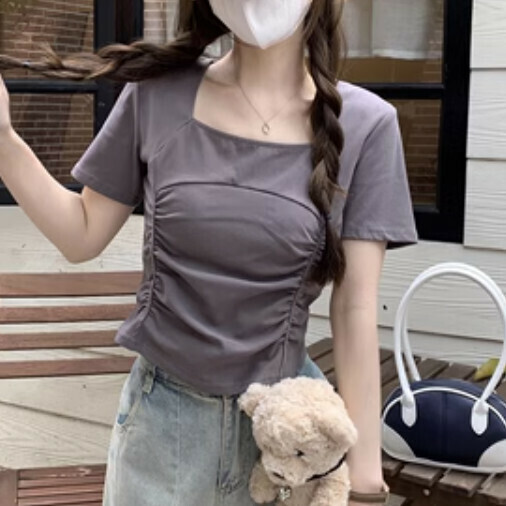 Small-Shoulder T-Shirt (Smoked Grey One-size-fits-all)