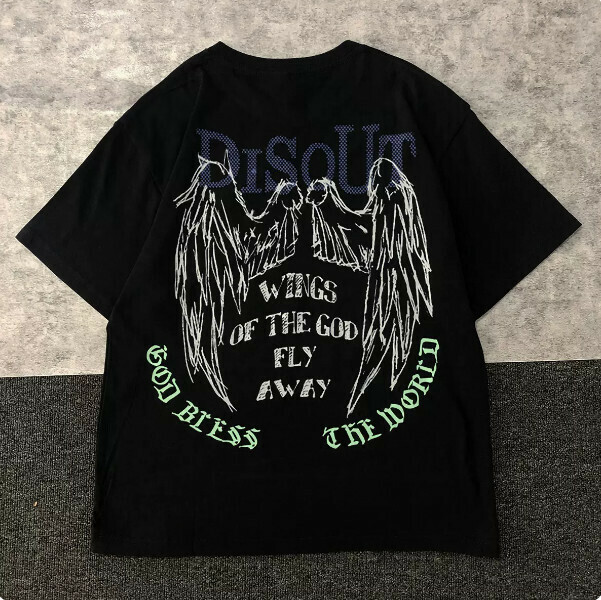 Printed Couple Short Sleeve T-Shirt (Black Size: S-4XL) (Contact customer service to confirm the shipping size after placing an order)】