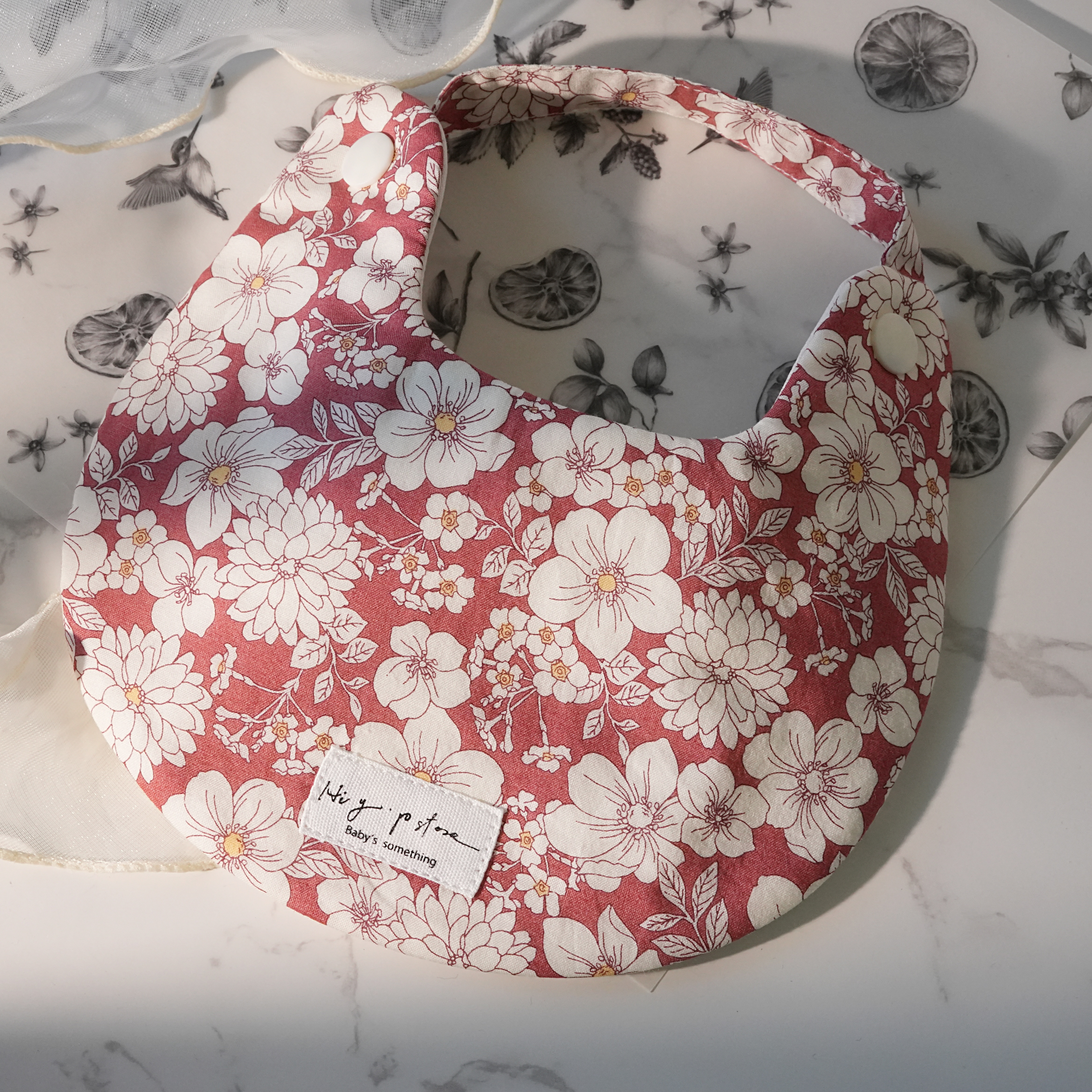 Hi Y.P store-手作圍兜-緋紅牡丹