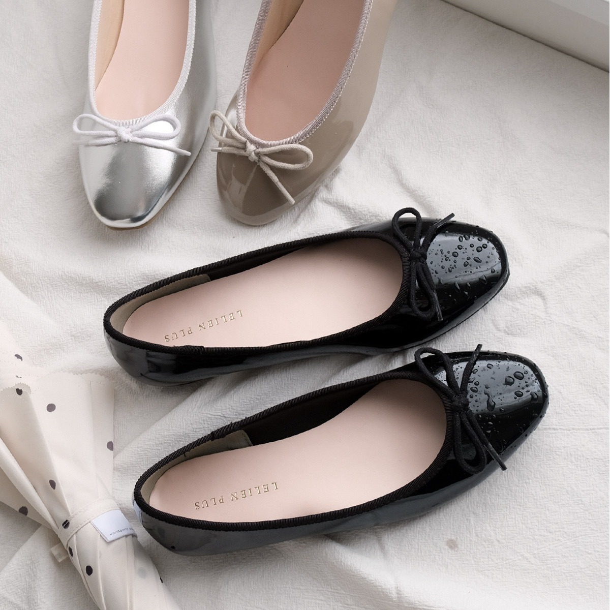 防撥水 芭蕾舞鞋 生活防水 娃娃鞋