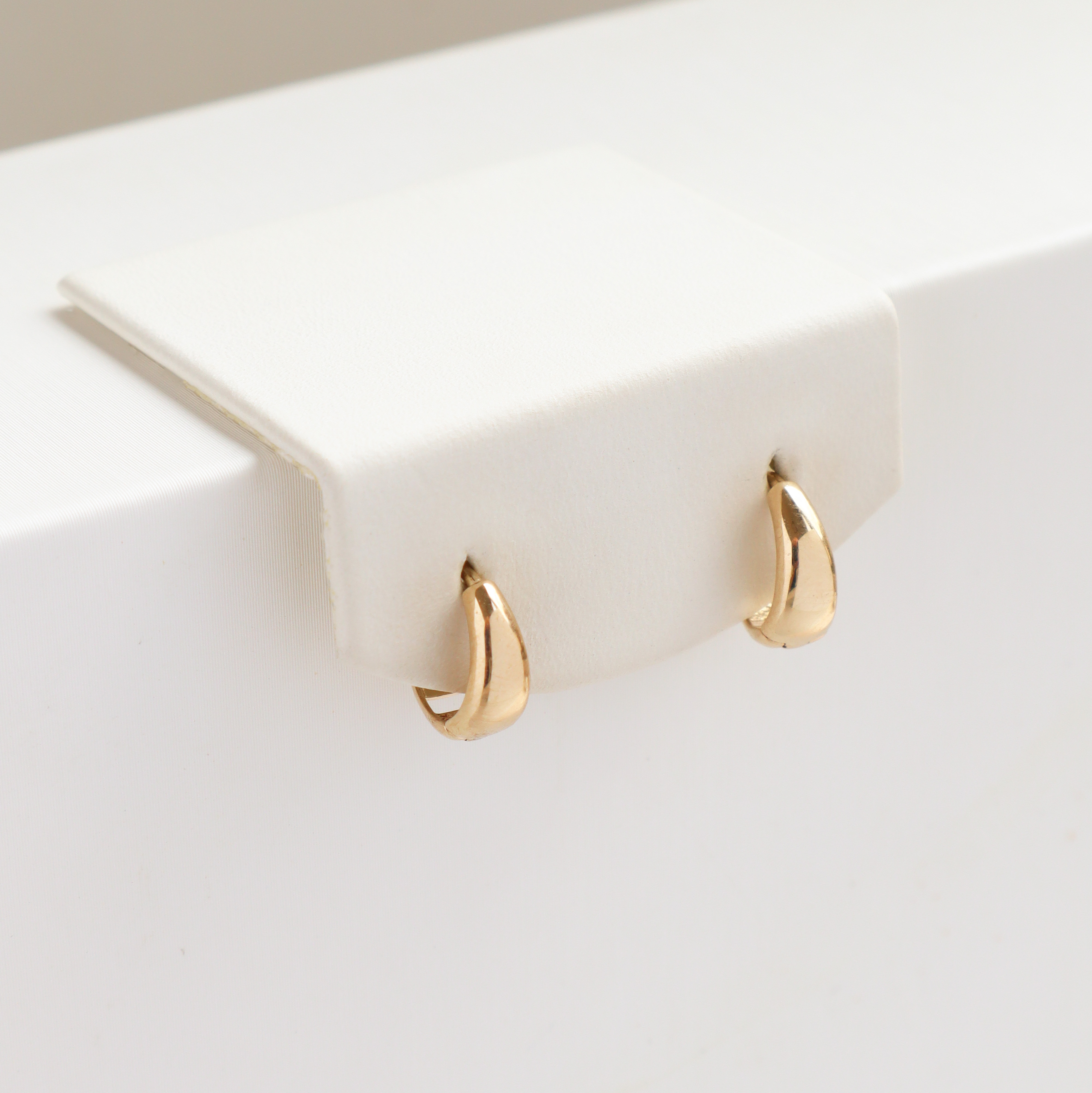 10K/素面厚圈式耳環