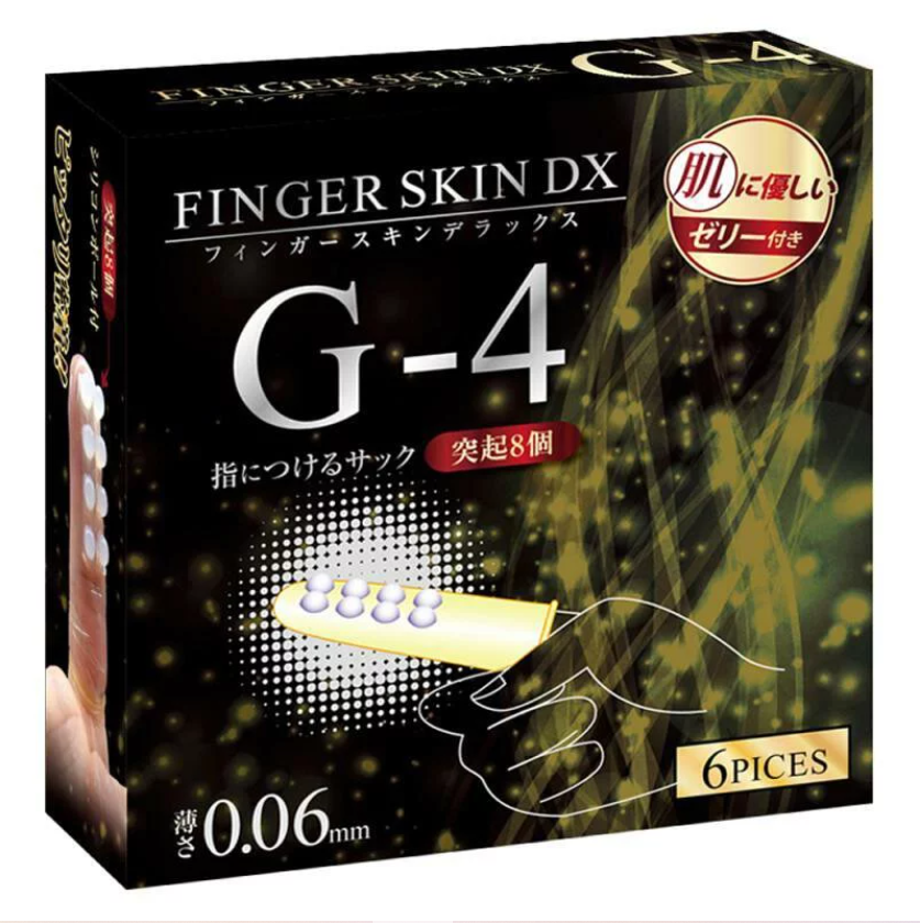 Kiss Me Love - Finger Skin DX G-4 0.06mm 6's Pack Latex Findom