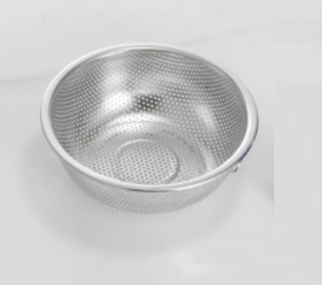 Hot push stainless steel dense hole multi-purpose basket drain basket (single ear 20cm)