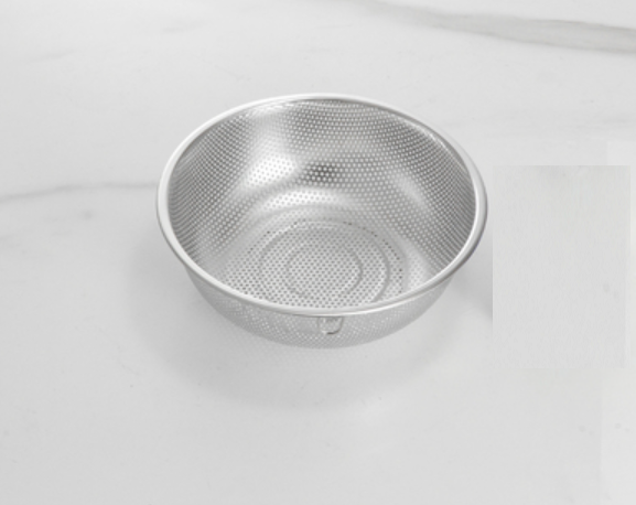 Hot push stainless steel dense hole multi-purpose basket drain basket (single ear 26cm)