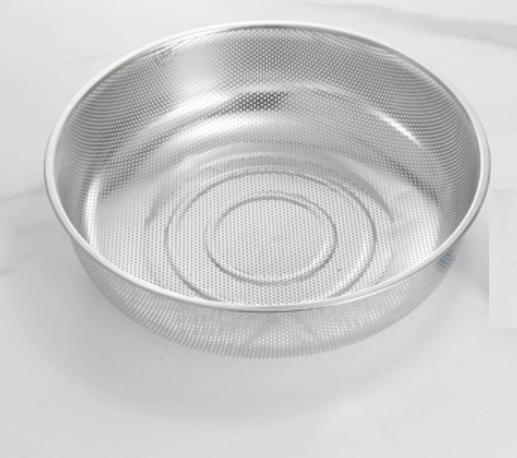 Hot push stainless steel dense hole multi-purpose basket drain basket (single ear 38cm)