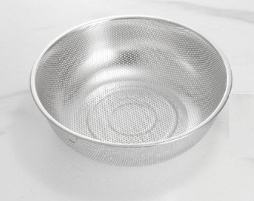 Hot push stainless steel dense hole multi-purpose basket drain basket (single ear 35cm)