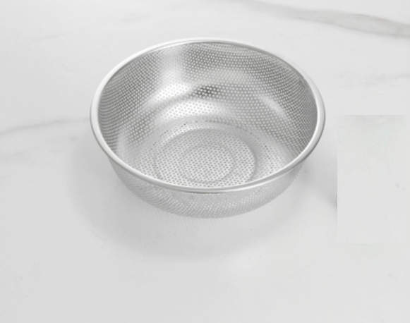 Hot push stainless steel dense hole multi-purpose basket drain basket (single ear 29cm)