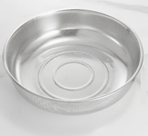 Hot push stainless steel dense hole multi-purpose basket drain basket (single ear 41cm)