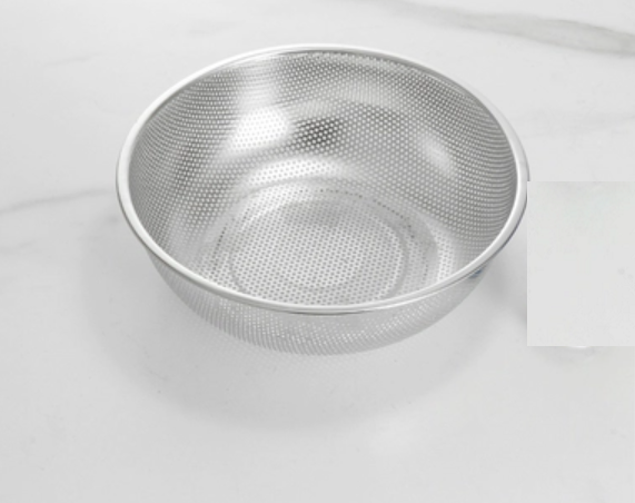 Hot push stainless steel dense hole multi-purpose basket drain basket (single ear 32cm)