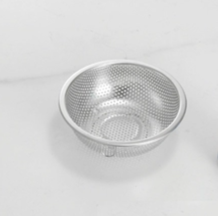 Hot push stainless steel dense hole multi-purpose basket drain basket (single ear 17cm)