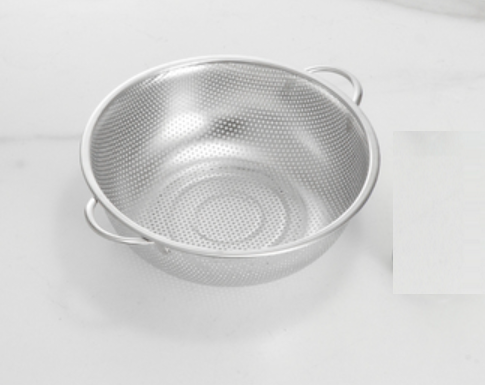 Hot push stainless steel dense hole multi-purpose basket drain basket (double ears 26cm)