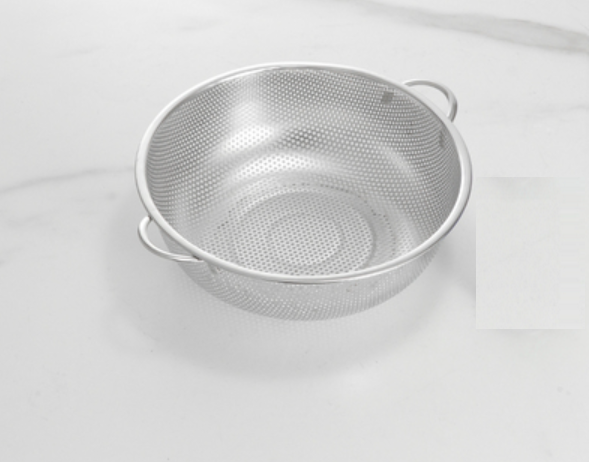 Hot push stainless steel dense hole multi-purpose basket drain basket (double ears 29cm)