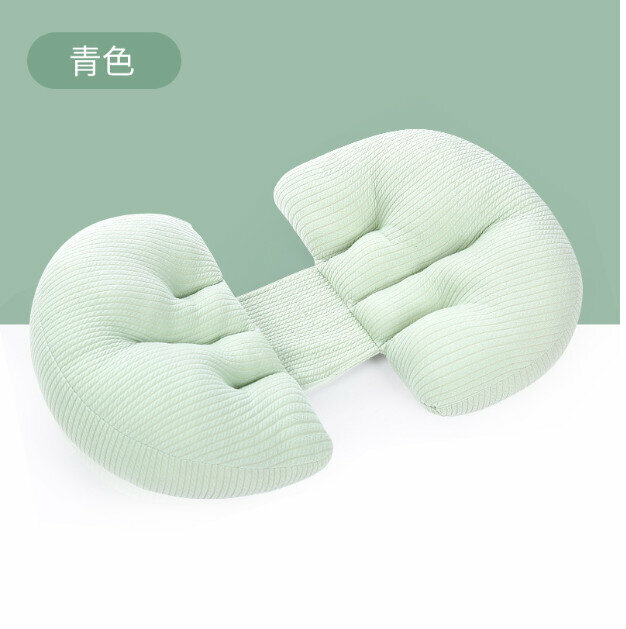 熱推孕婦枕頭護腰側睡枕托腹多功能u型枕（青色）（尺寸：60cm*30cm）