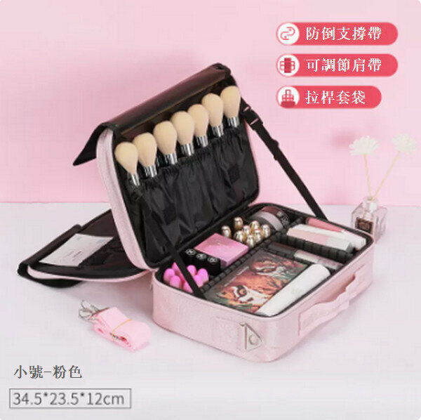 Hotly recommended portable makeup storage bag [(pink) small size (high-quality Oxford cloth)]