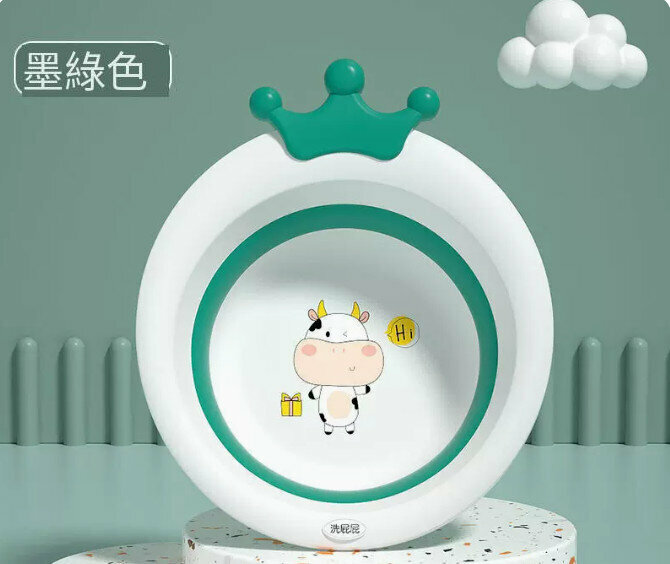 熱推嬰兒洗臉盆【加厚款1個裝【清新綠】（洗pp）