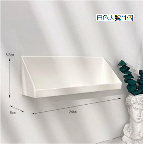 Hot recommended transparent cosmetics storage rack (large size - white)