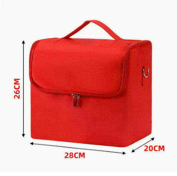 Popular portable makeup storage bag [China Red]