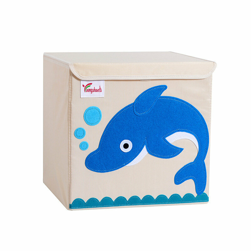 新款布藝收納箱(水洗蓋方33cm*34.5cm*33cm K-海豚)