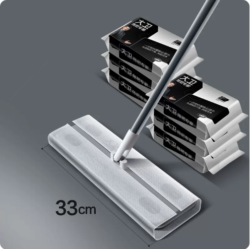 New electrostatic dust removal mop (Bingfeng White) (6 packs of wet wipes) (Mop specifications: 118*33*11CM, wet wipes specifications: 22.5CM*35.5CM*25 pieces/pack)