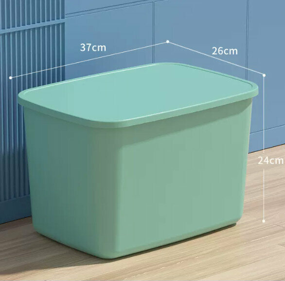 New style covered debris storage box organizer [extra high size large green] [specifications: 37*26*24cm]