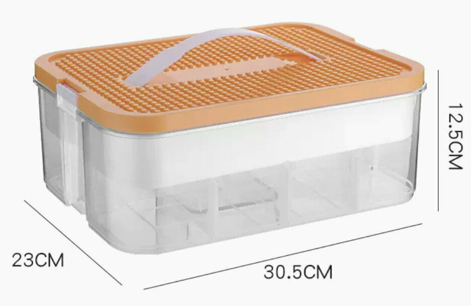 新款收納儲物盒【檸檬黃（一層）】【帶隔板加內盒】
