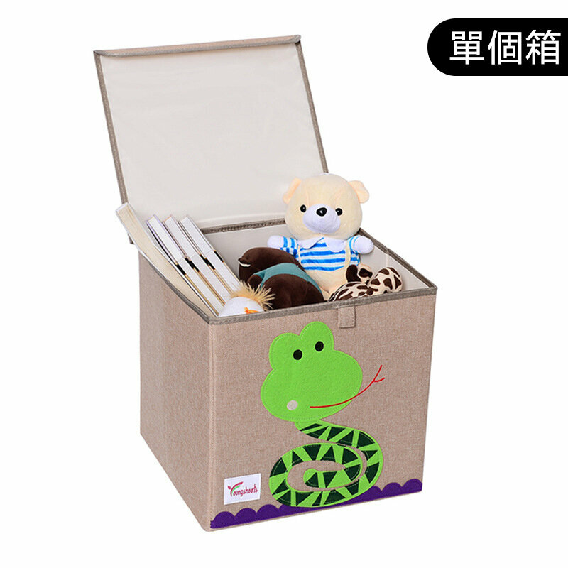 熱賣布藝收納箱(麻蓋方水洗款：33*34.5*33cm K-蓋方棉麻蛇)