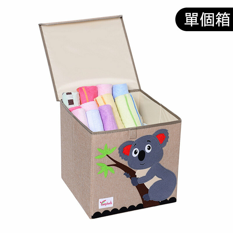 熱賣布藝收納箱(麻蓋方水洗款：33*34.5*33cm K-蓋方棉麻考拉)