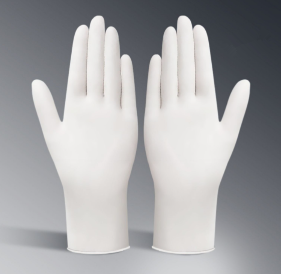 熱賣壹次性丁腈防護手套（白色）（規格：100只/盒，長約24CM）