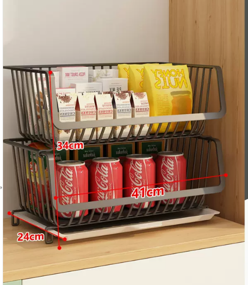 Hot-selling multi-layer light luxury countertop storage rack (type A snack storage basket with two layers)
