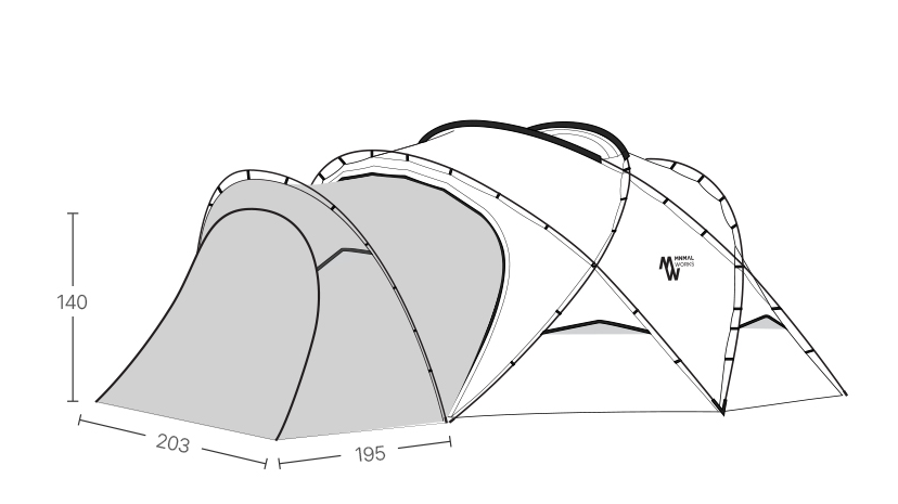 Minimal Works｜Shelter G 庇護帳專屬前庭布｜卡其沙