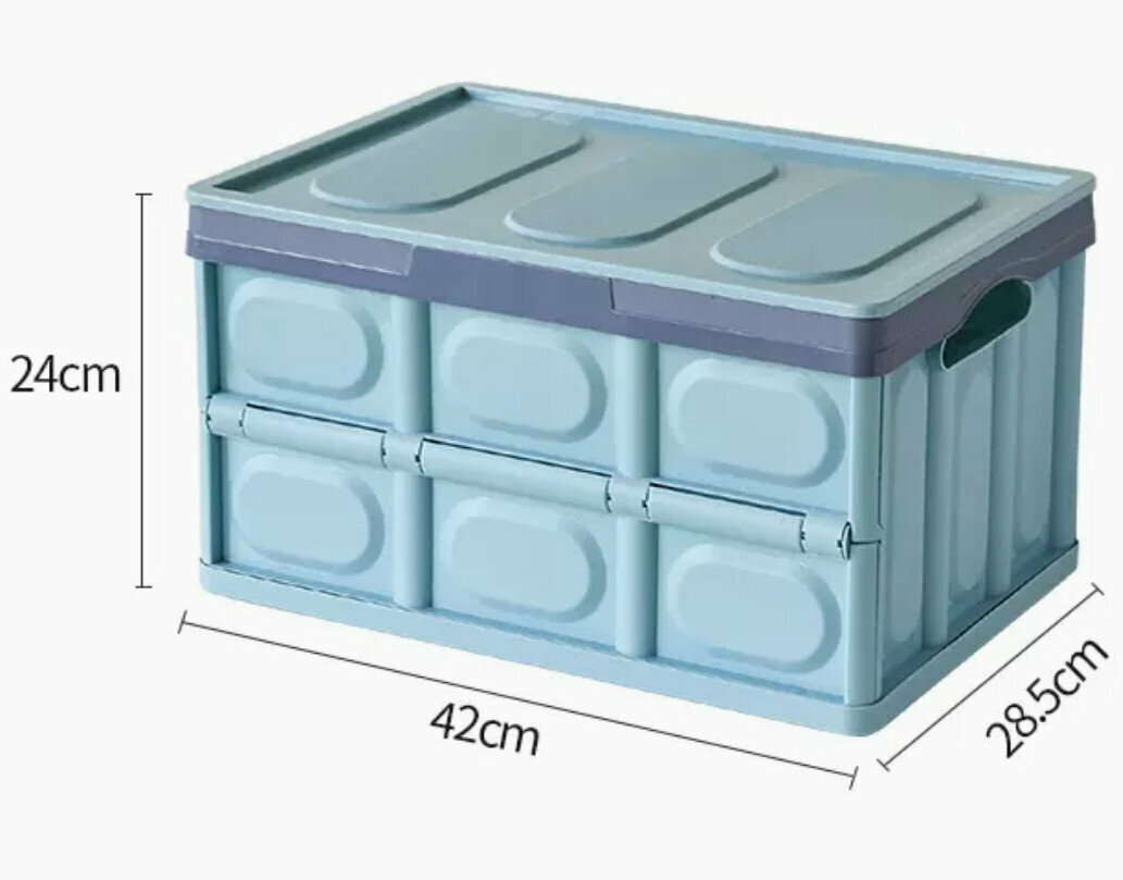 Hot Selling Plastic Foldable Storage Box [Haze Blue-Medium]