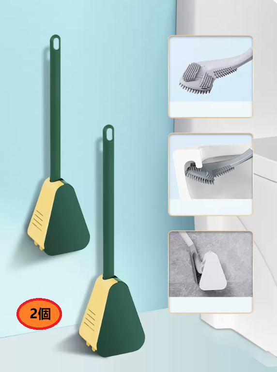 Hot selling toilet brush ([2-pack] set green [with adhesive base])
