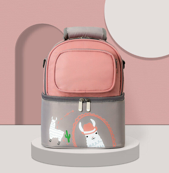 Hot selling outdoor maternal and child thermal insulation bag (pink alpaca)