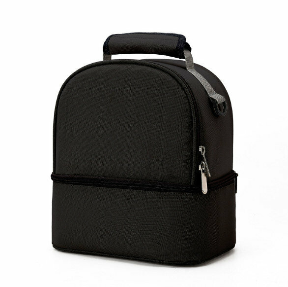 Popular double-layer breast milk preservation backpack (black)