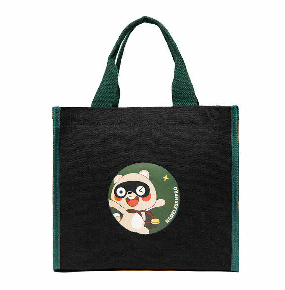 爆款大容量帆布手拎便當包（黑色）【尺寸：48*37*22cm】