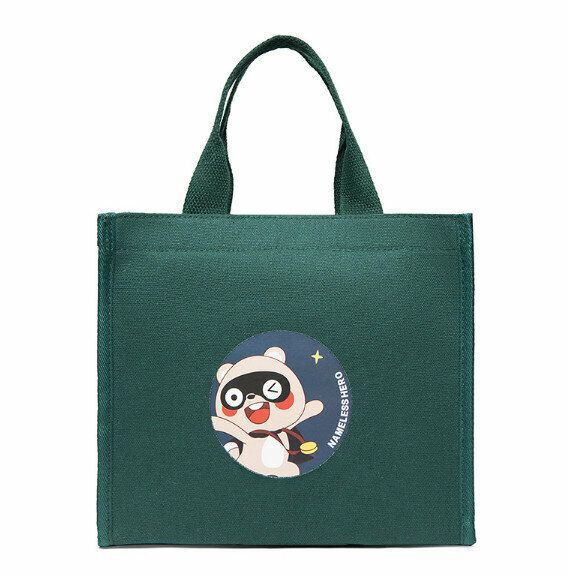 爆款大容量帆布手拎便當包（綠色）【尺寸：48*37*22cm】
