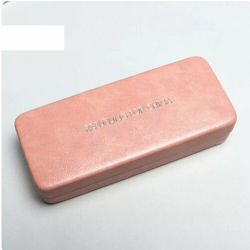 Popular glasses storage box (pink - comes with lens cloth)