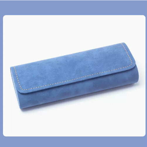 Popular glasses storage box (blue (comes with lens cloth))