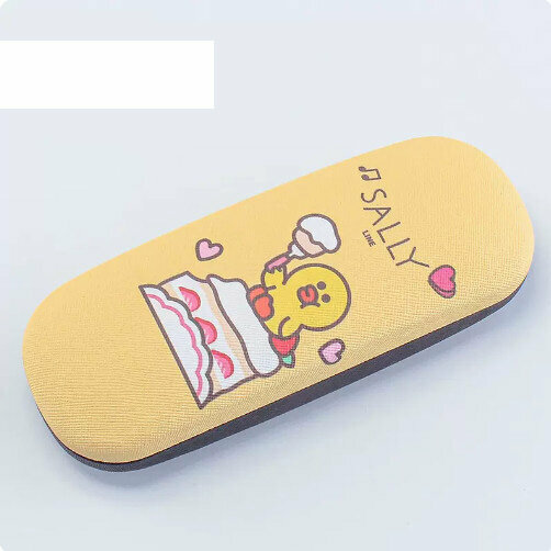 Popular glasses storage box (yellow cake duck (comes with lens cloth))
