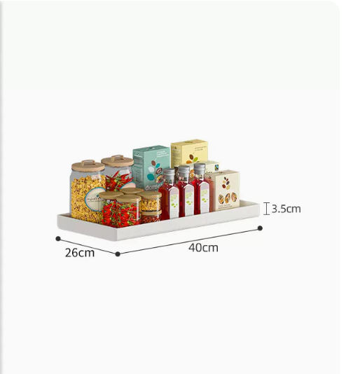 爆款蔬菜籃配件置物架（40CM一層頂部白色）