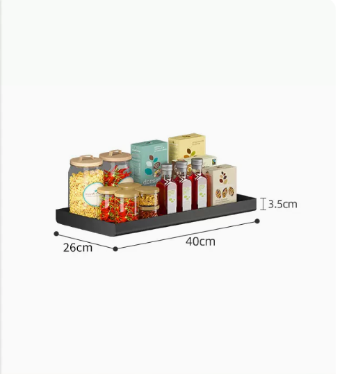 爆款蔬菜籃配件置物架（40CM一層頂部黑色）