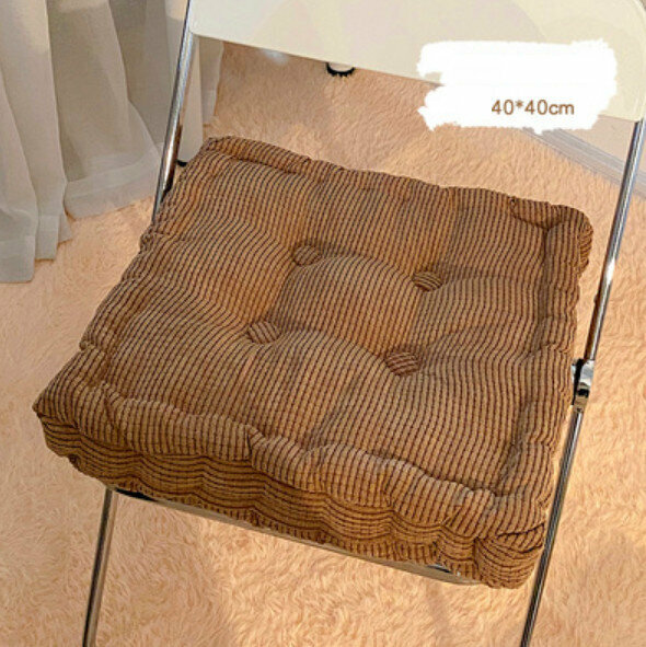 Popular office thickened chair cushion (square-brown)