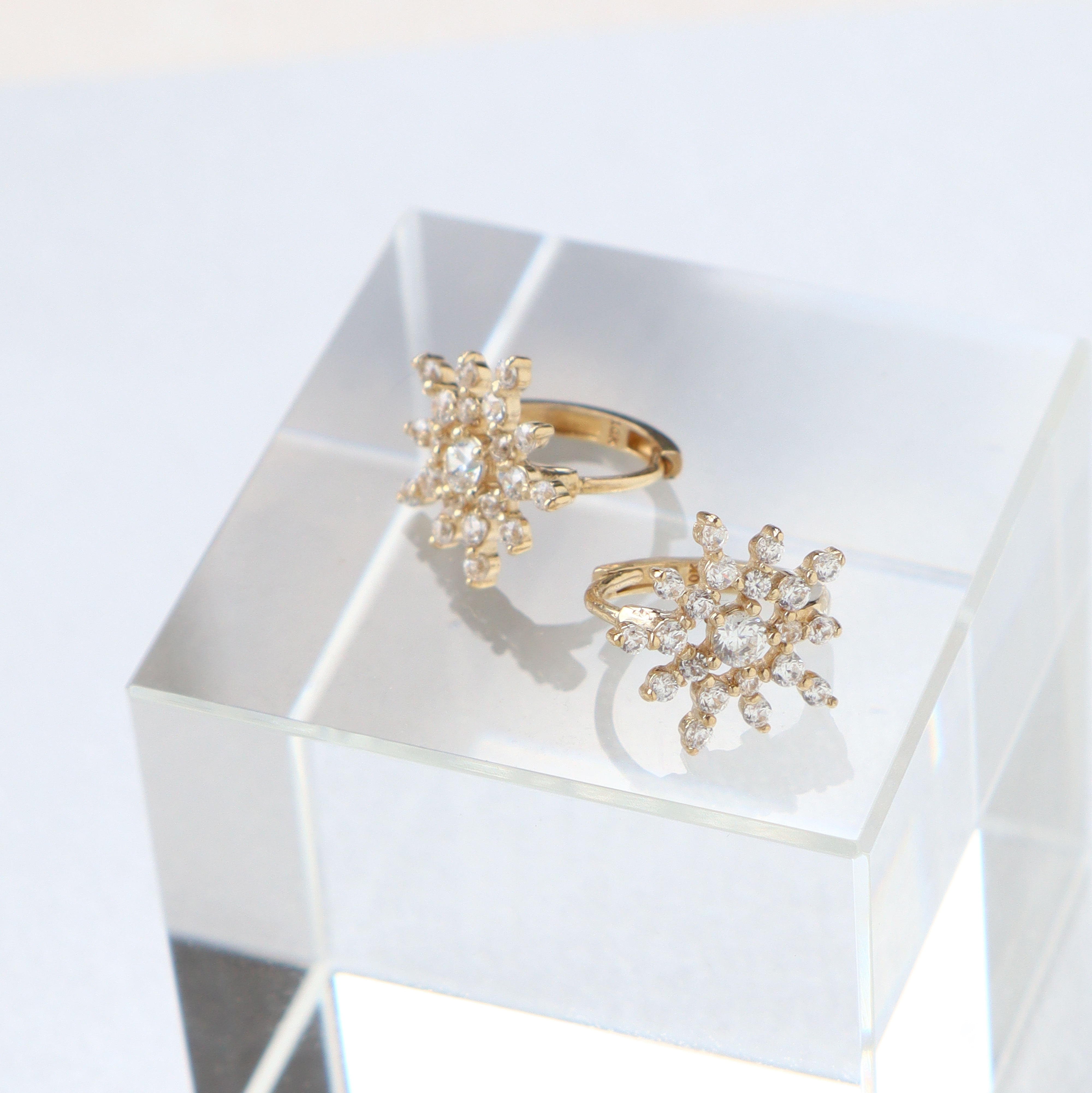 10K/雪花憶想耳環