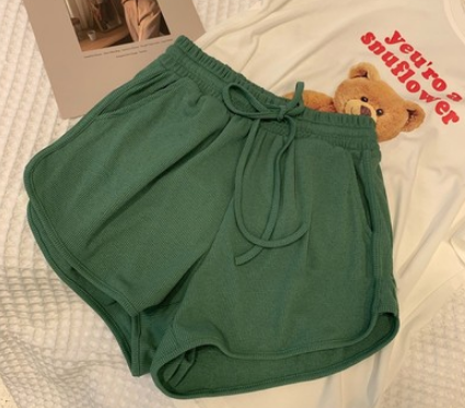 熱推休閑運動短褲女夏季薄款（綠色）（尺碼:S-XL)(下單後聯絡客服確認發貨尺碼)】