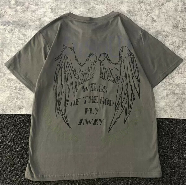 Printed Couple Short Sleeve T-Shirt (Gray Size: S-4XL) (Contact customer service to confirm the shipping size after placing an order)】